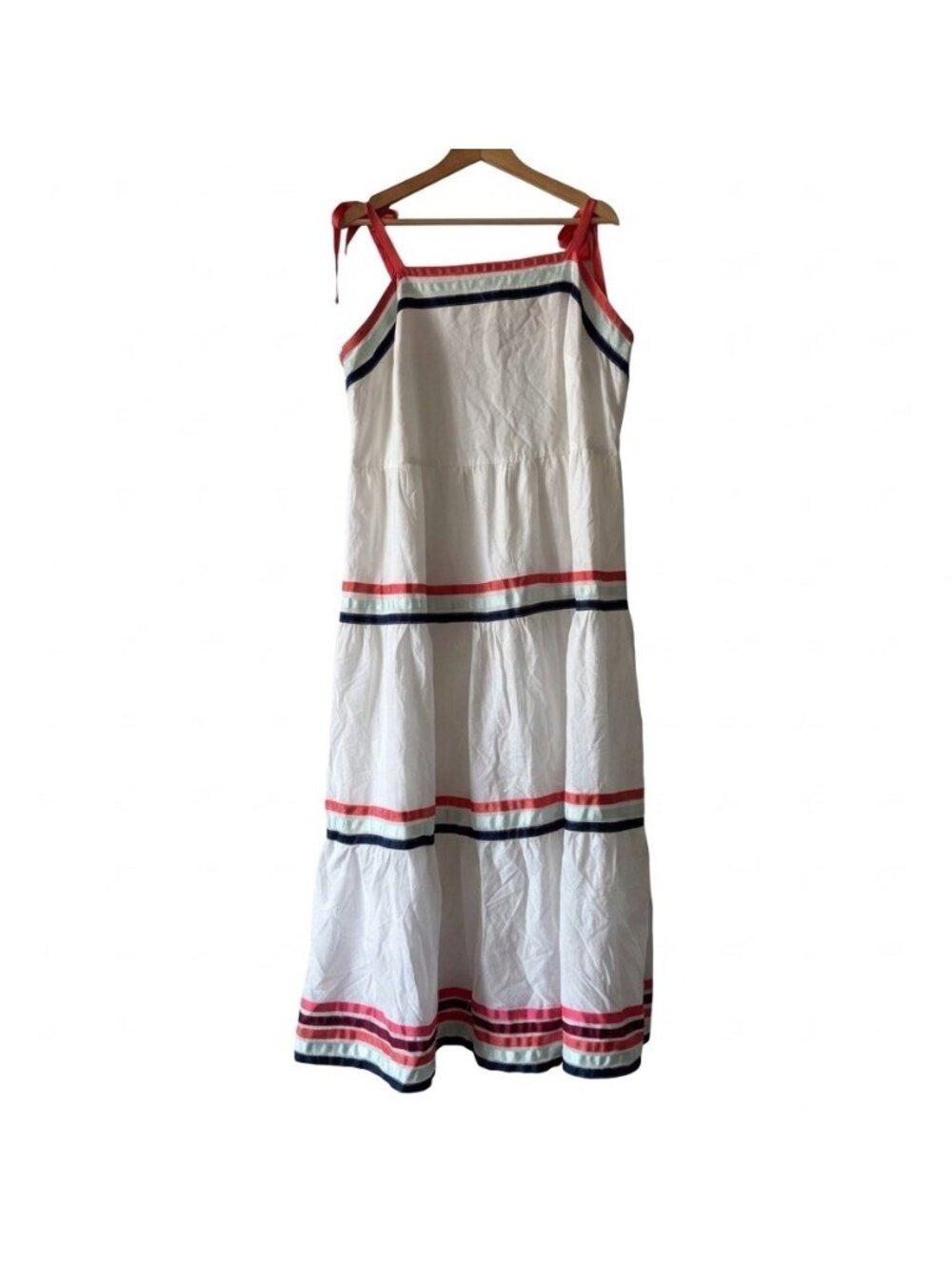 NWT LANE BRYANT Maxi Dress Ribbon Stripes Size 18 Resort Casual Summer * FLAWS!!